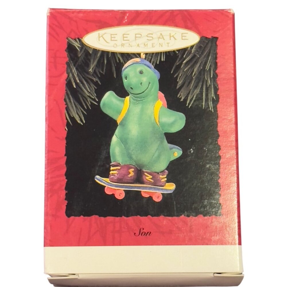 Hallmark 1994 Keepsake Ornament Dinosaur On Skateboard